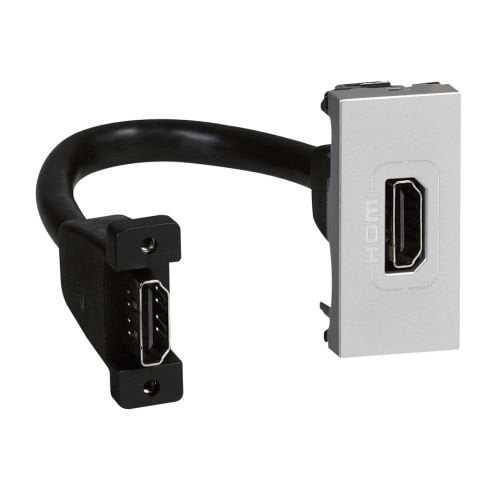 Legrand  Sistem Armada HDMI önceden sonlandırılmış priz, 1 modül, alüminyum LEG-079378