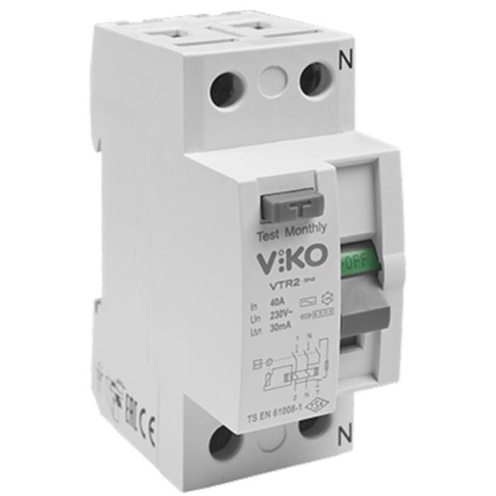 Viko Monofaze 2X 40A 300mA Yangın Koruma Rolesi
