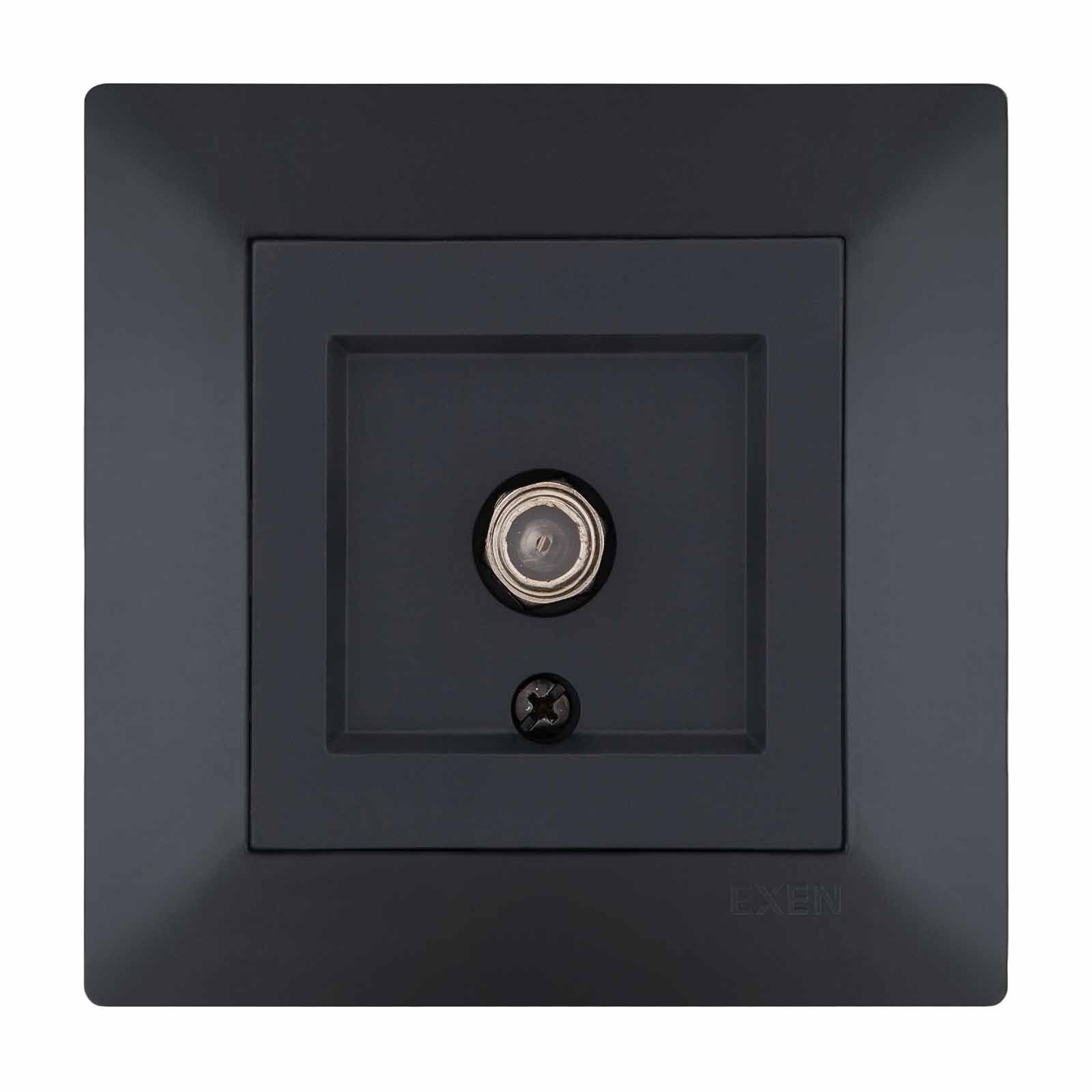 Exen Odak Füme Uydu Prizi (F Konnektör) Komple Takim