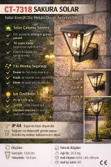 CATA CT-7318 Sakura Solar Bahçe Aydinlatma 25W Gunisigi