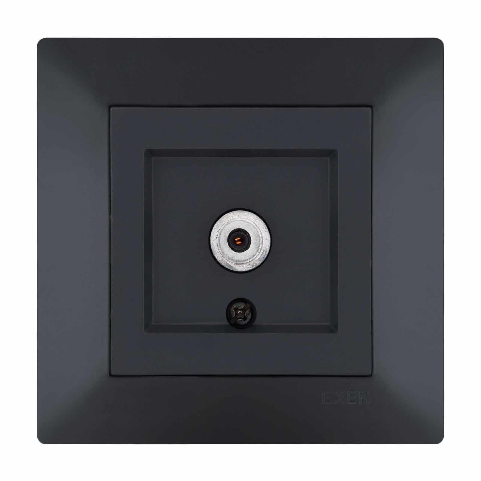 Exen Odak Füme Uydu Prizi Ekranli (F Konnektör) Komple Takim