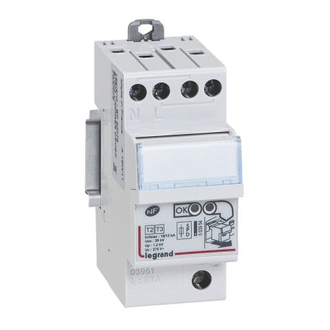 Legrand  Dahili sigortalı parafudr Imax 12kA  Tip 2 C tipi 1kutup + nötr LEG-003951