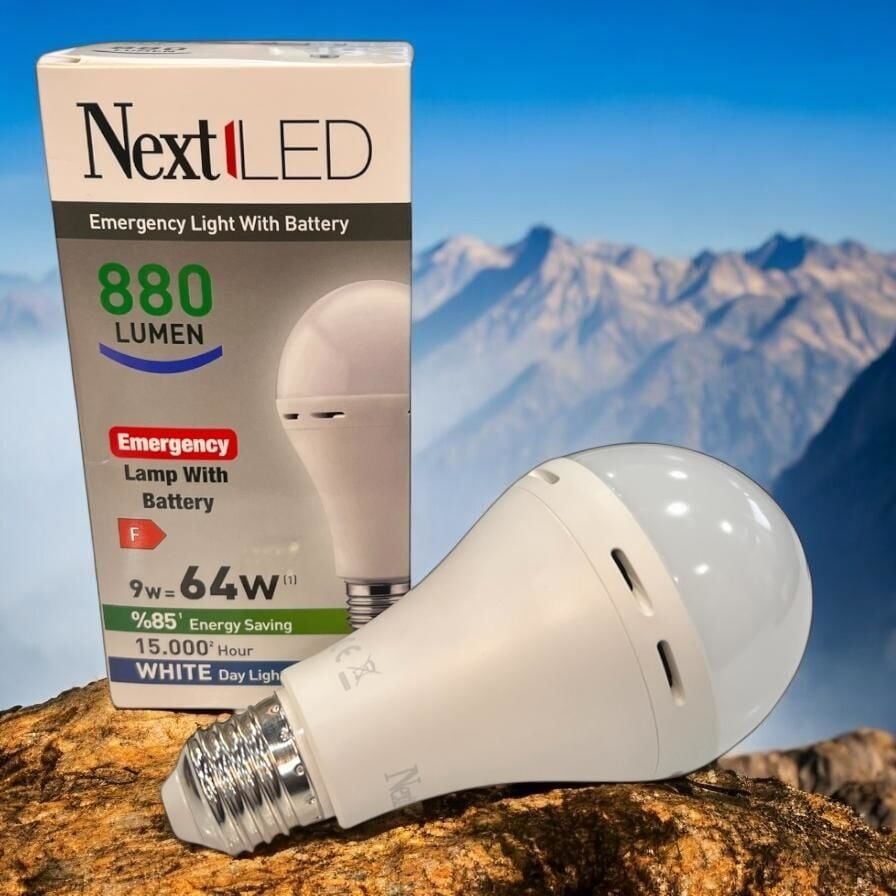 Next Next Star 9W Şarjlı  E27 Beyaz Acıl Aydınlatma Led Ampul