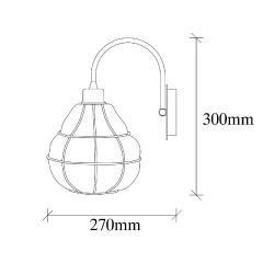 Aydinlatmadunyam Aplik Copper Safderun-405