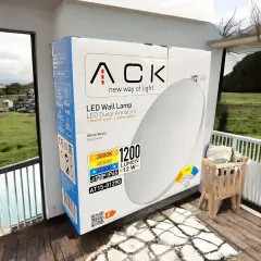 ACK 12W Led Duvar Armatürü / Beyaz/ 6500-4000-3000K Butonlu Renk Seçeneği AT15-01290