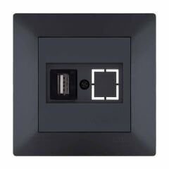 Exen Odak Füme Usb Prizi Jakli (Sarj Edemez) Komple Takim