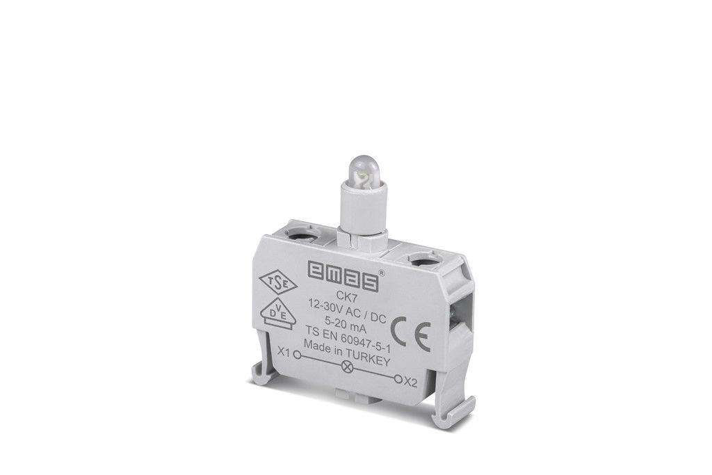 Emas C Sinyal Mavi Led'Li Kutuluk 12-30 V Ac/Dc - CK7