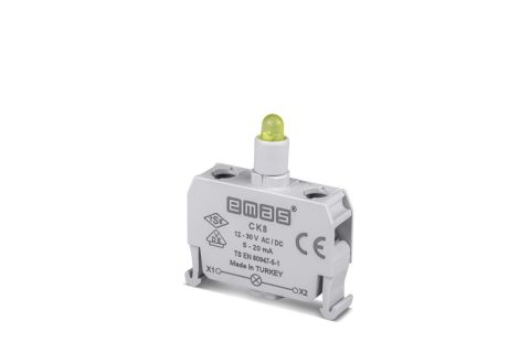 Emas C Sinyal Sarı Led'Li Kutuluk 12-30 V Ac/Dc - CK8