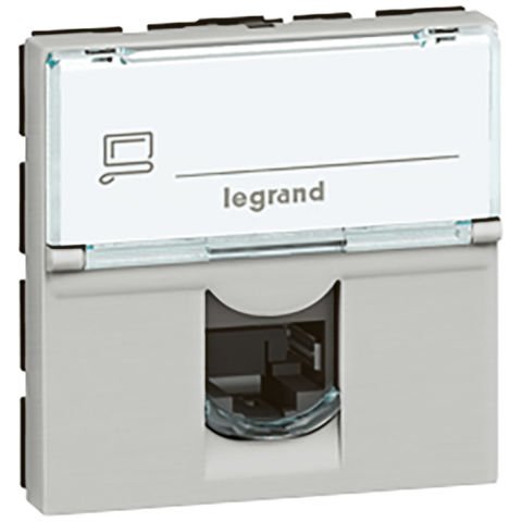 Legrand  LCS² Sistem Armada RJ45 Cat5e priz - UTP - 2modül - Alüminyum LEG-079454