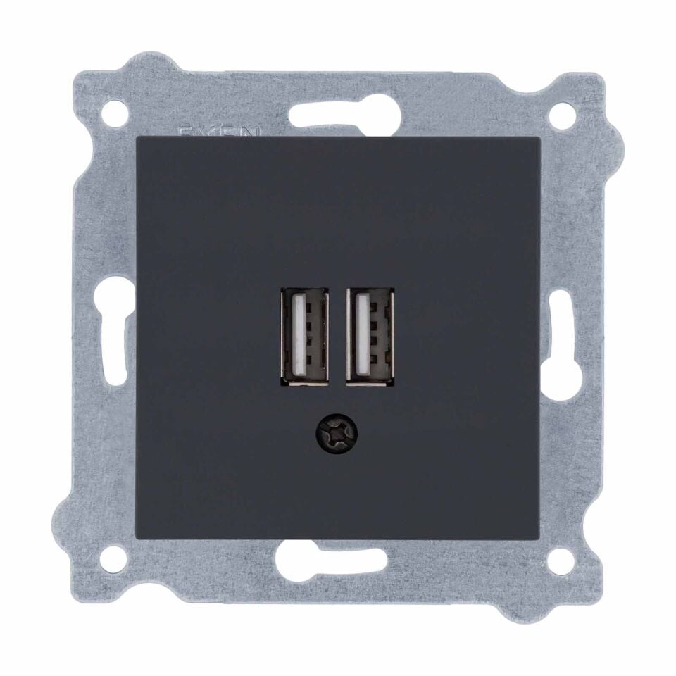Exen Füme Modül+Kapak  2X Usb Sarj Prizi
