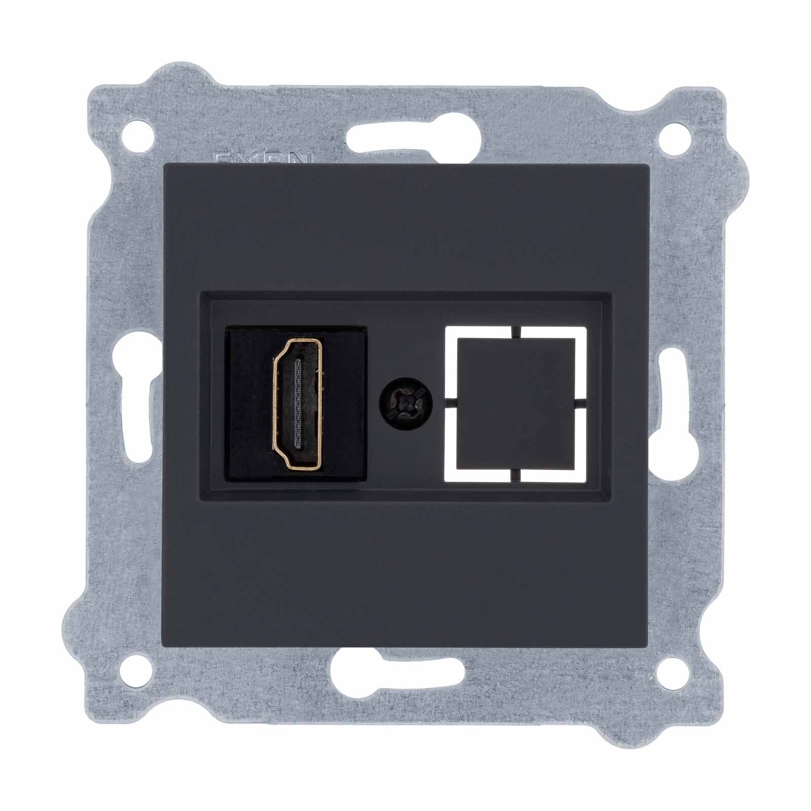 Exen Füme Modül+Kapak  Hdmi Priz Jakli