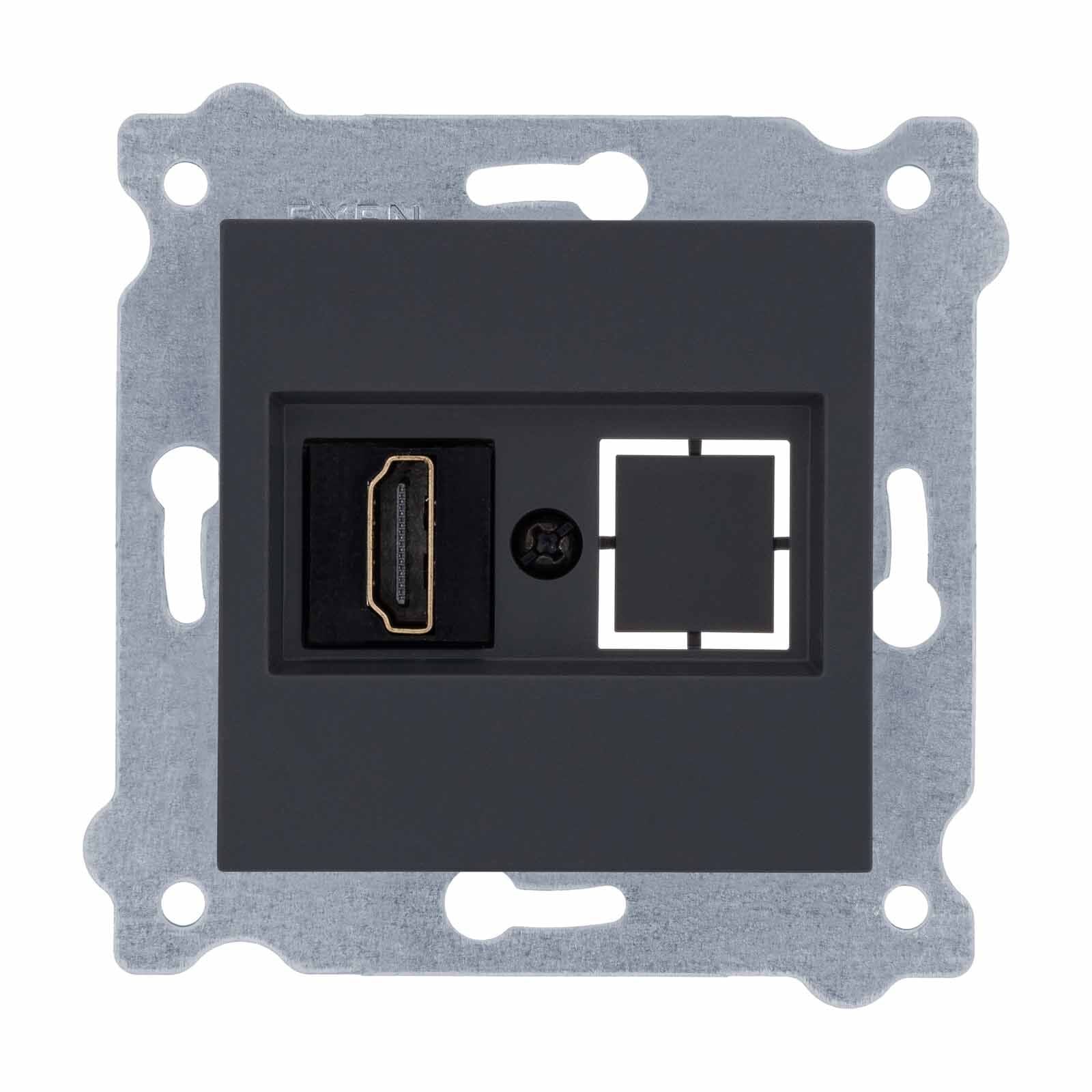 Exen Füme Modül+Kapak  Hdmi Priz Jakli