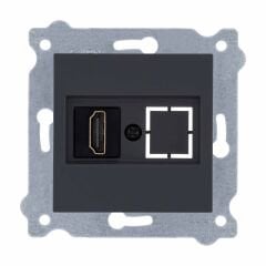 Exen Füme Modül+Kapak  Hdmi Priz Jakli