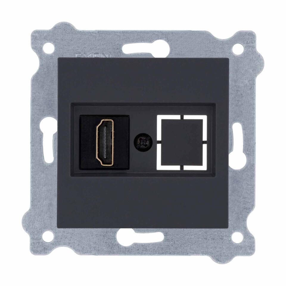 Exen Füme Modül+Kapak  Hdmi Priz Jakli