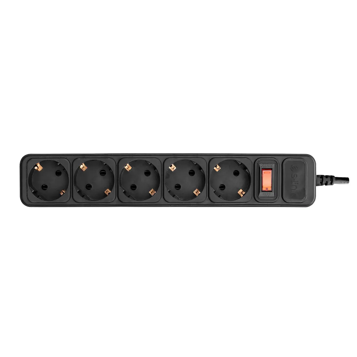 S-link SPG3-J-5 1.5m 306Joule 5Li Akim Korumali  Priz Siyah