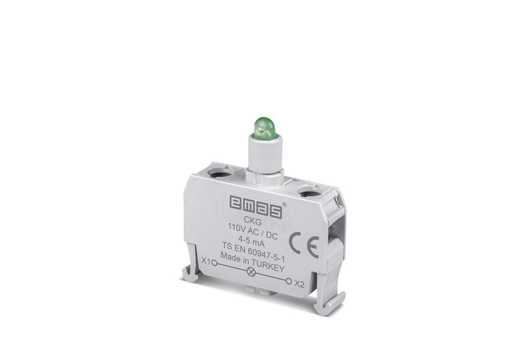 Emas C Sinyal Yeşil Led'Li Blok Kutuluk 110 V Dc - CKG