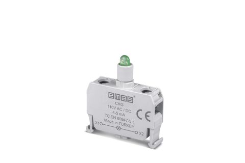 Emas C Sinyal Yeşil Led'Li Blok Kutuluk 110 V Dc - CKG