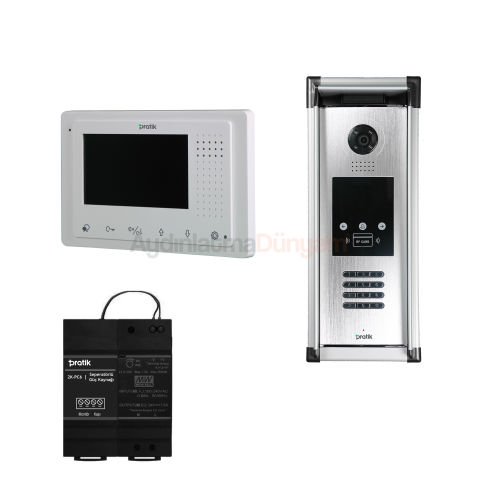 Pratik 16 Daire 4.3 inç Görüntülü Paket Kartli ve Sifreli Sistem