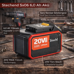 Stechend Sx06  6,0 Ah Akü