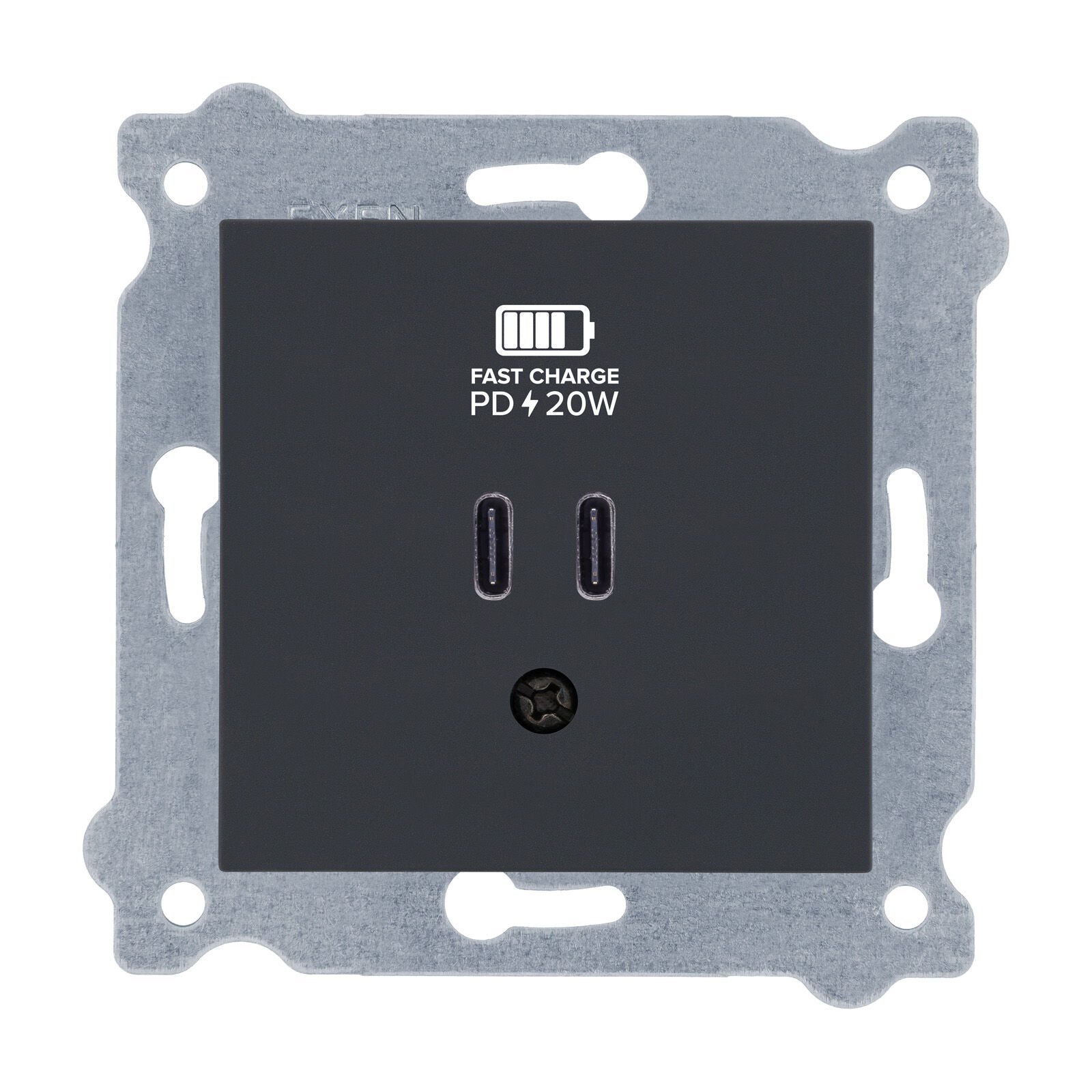 Exen Füme Modül+Kapak  2X Usb Sarj Prizi Type-C