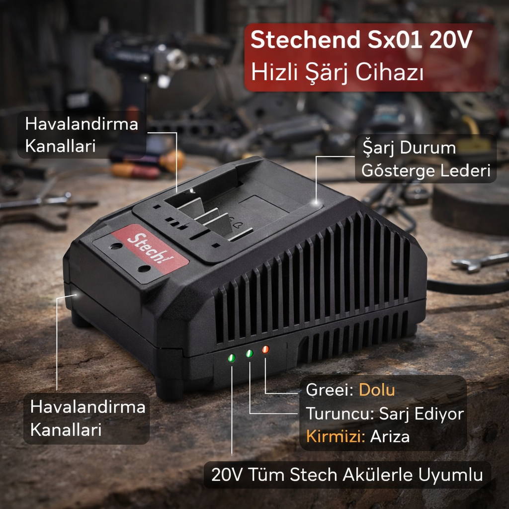 Stechend Sx01 20V Hizli Sarj Cihazi