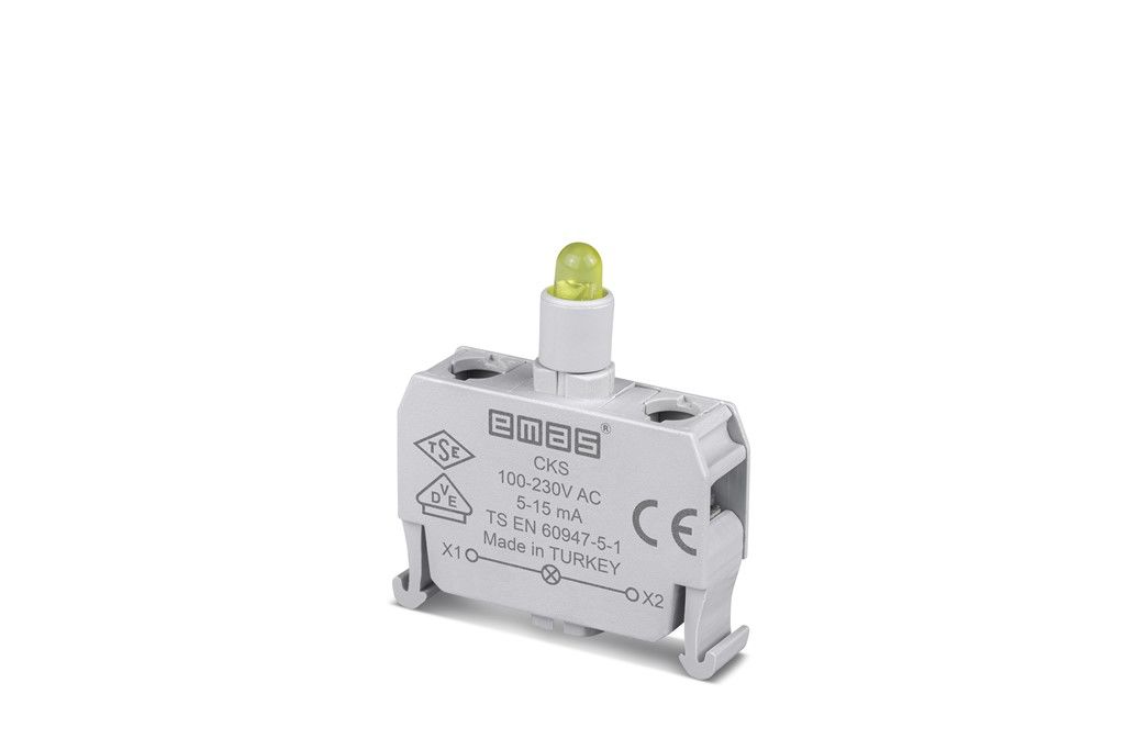 Emas C Sinyal Sarı Led'Li Kutuluk 100-230 V Ac - CKS