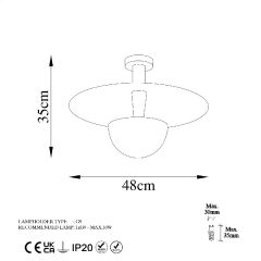 Aydinlatmadunyam Plafonyer Copper Kurt-13355