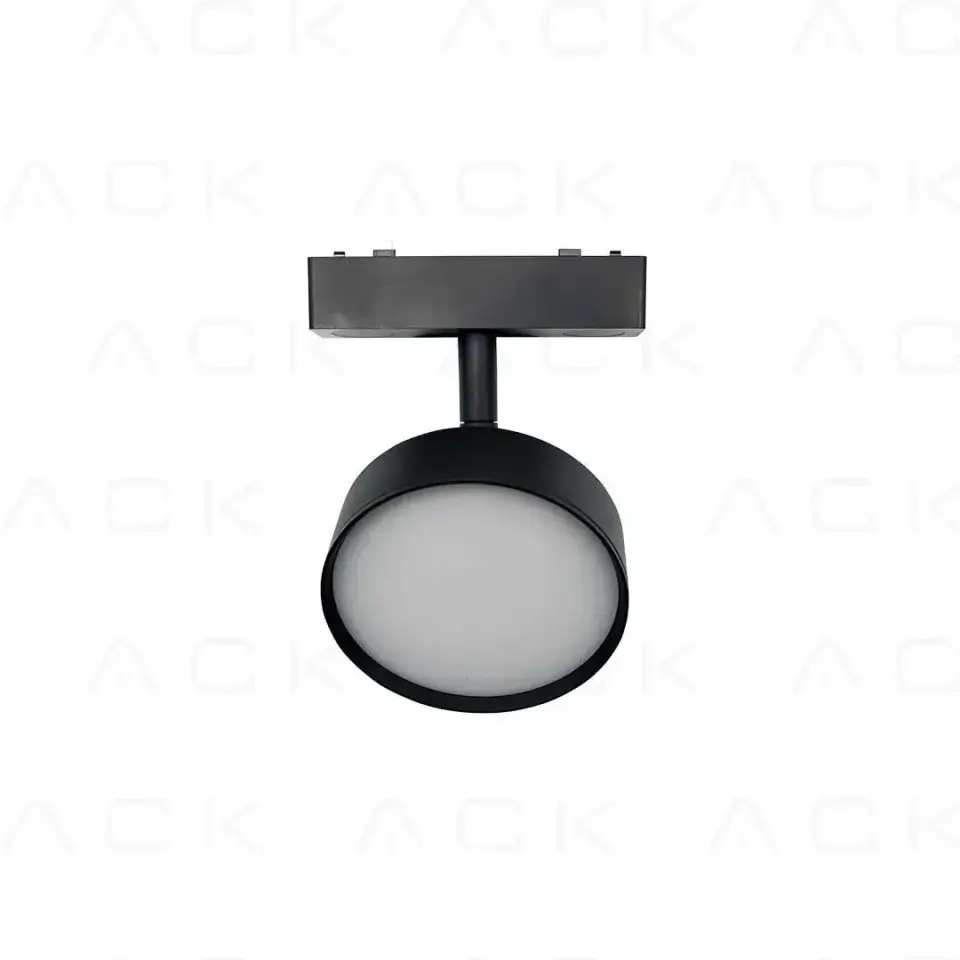 ACK 9W Slım Magnet Ray Armatürü Difüzörlü Yuvarlak  9,5Cm 3000K Ip20 AD45-07101