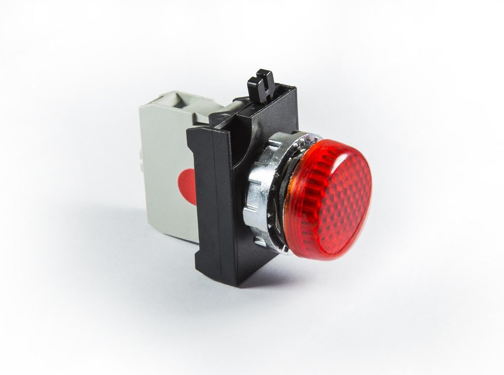 Emas C Somunlu Metal Led'Li Sinyal Kırmızı 12-30V Ac/Dc - CM060XK