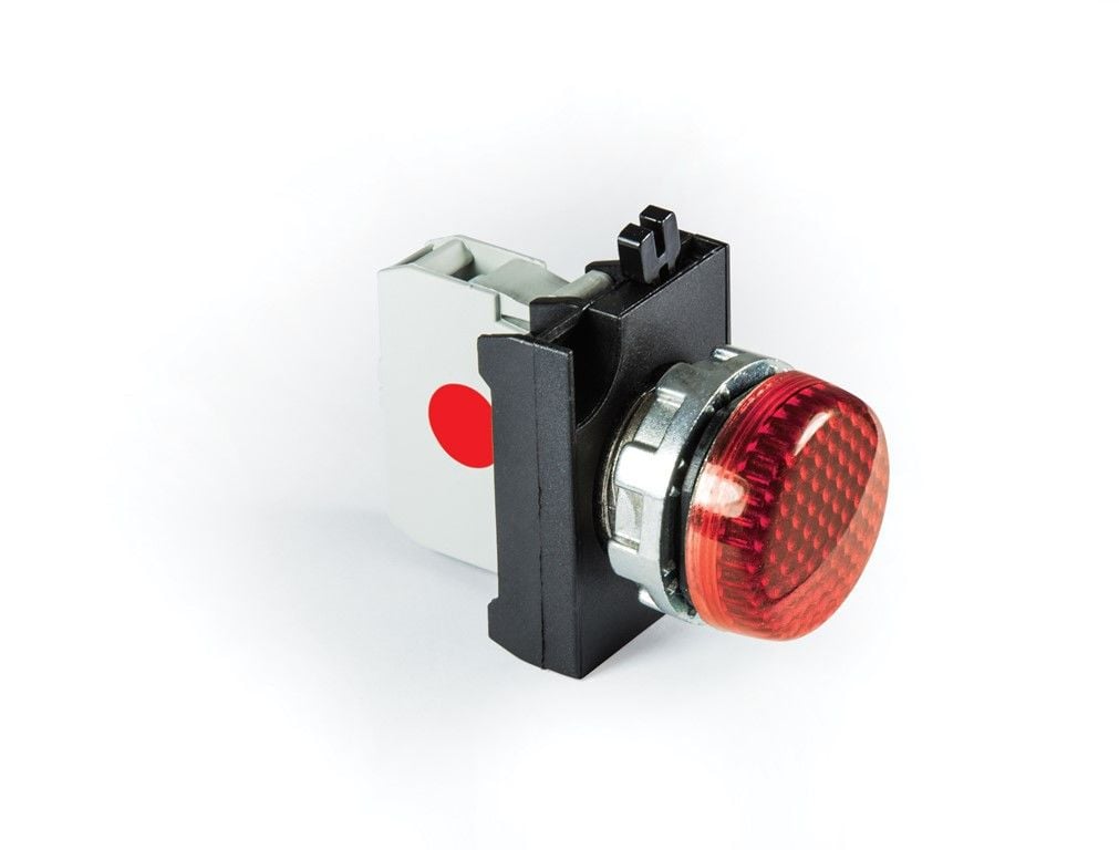 Emas C Somunlu Metal Led'Li Sinyal Kırmızı 12-30V Ac/Dc - CM060XK