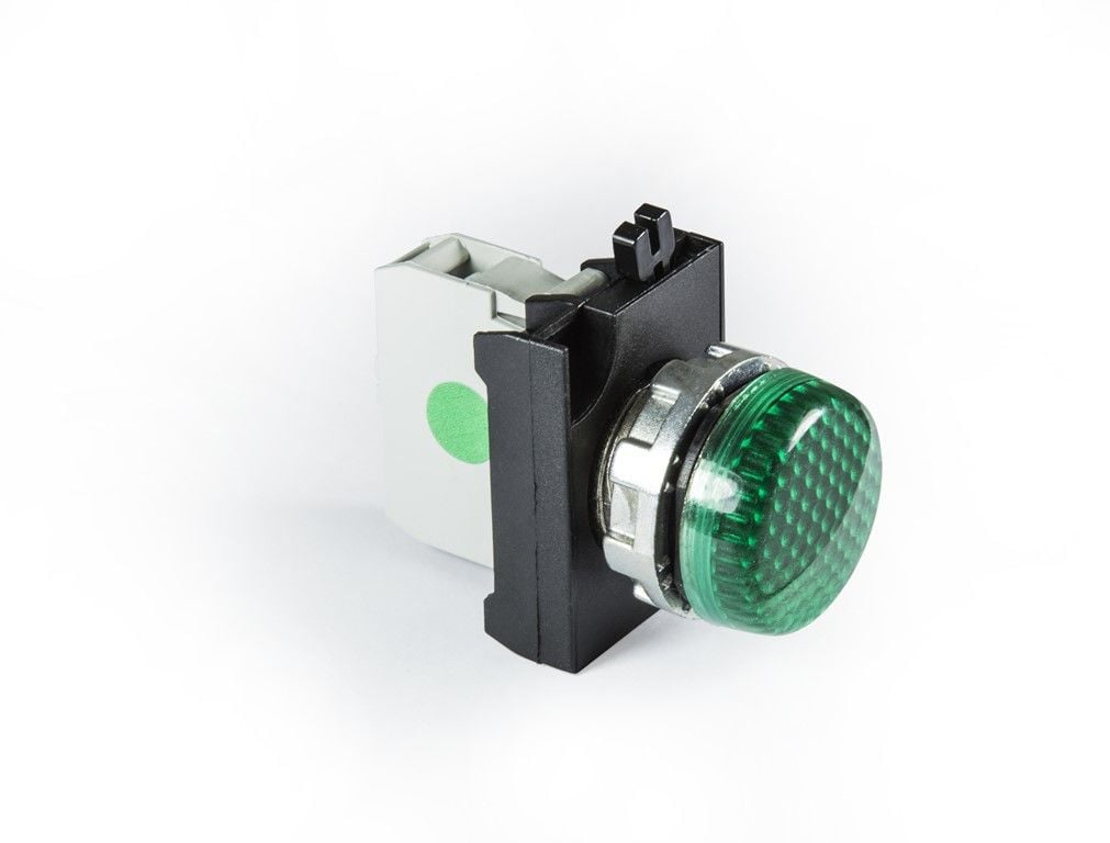 Emas C Somunlu Metal Led'Li Sinyal Yeşil 12-30V Ac/Dc - CM090XY