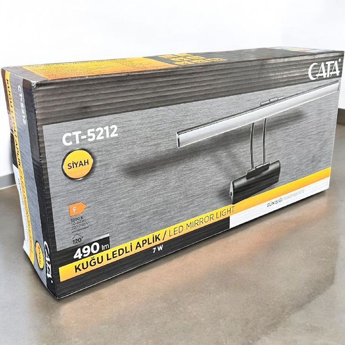 CATA Kugu Siyah Banyo Aplik Günisigi CT-5212SG