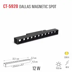 CATA CT-5920 12W Dallas  Magnetic Spot Günisigi