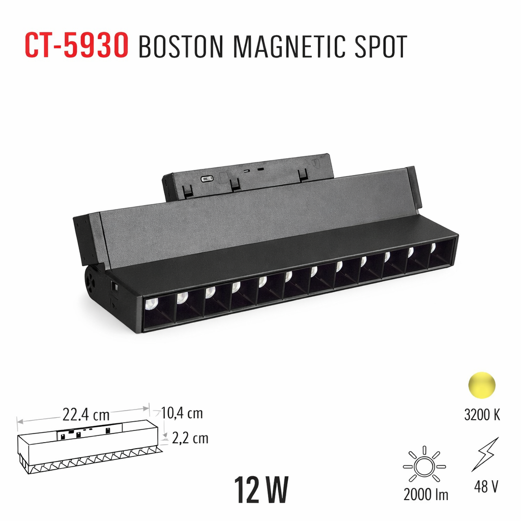 CATA CT-5930 12W Boston  Magnetic Spot Günisigi