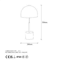 Aydinlatmadunyam Masa Lambasi BlackAntique Mixed-11496