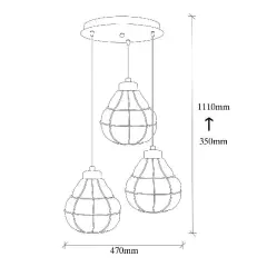 Aydinlatmadunyam Sarkit Copper Safderun-405-3