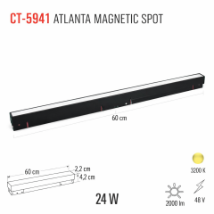 CATA CT-5941 24W Atlanta Magnetic Spot Günisigi