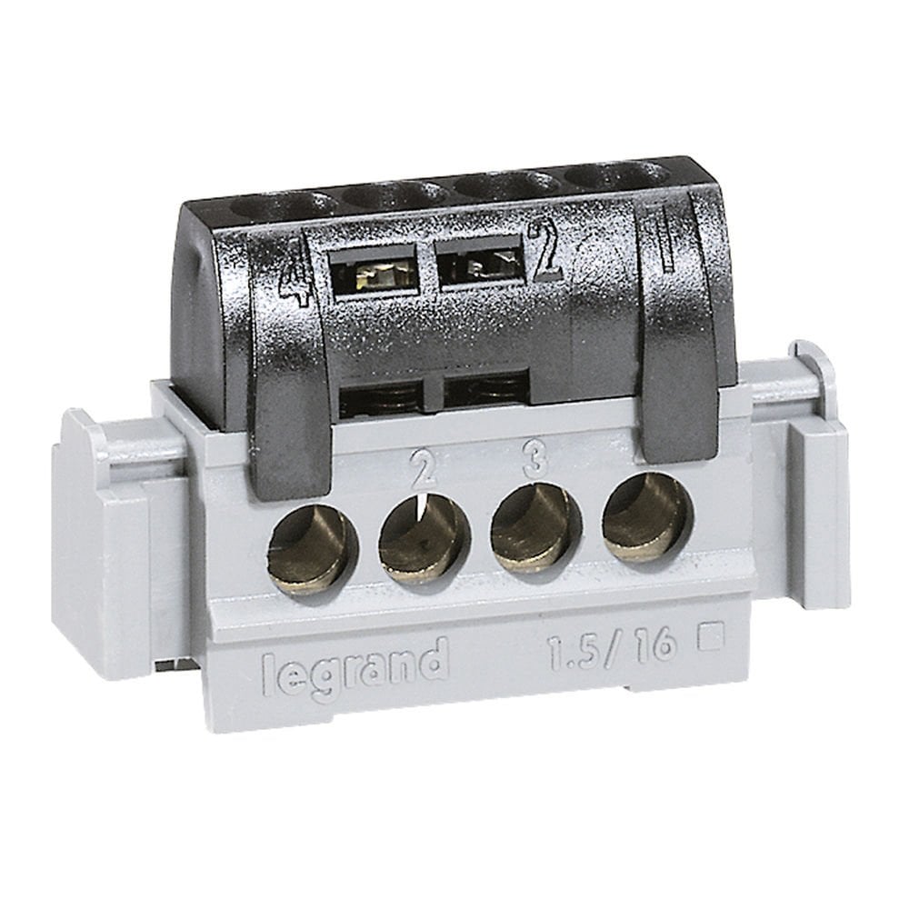 Legrand  Pano tipi izoleli raya montaj faz klemensi U:47mm kapasite 4x1,5 ila 16mm2 LEG-004850