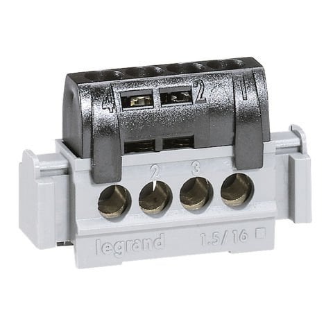 Legrand  Pano tipi izoleli raya montaj faz klemensi U:47mm kapasite 4x1,5 ila 16mm2 LEG-004850