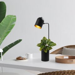 Aydinlatmadunyam Masa Lambasi BlackGold Pot-11491