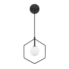 Aydinlatmadunyam Aplik BlackWhite Geometri-11105