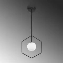 Aydinlatmadunyam Aplik BlackWhite Geometri-11105