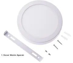 Cata 18w Sıva Üstü Yuvarlak Led Panel CT-5233 Günışığı