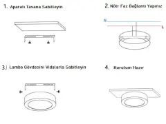Cata 18w Sıva Üstü Yuvarlak Led Panel CT-5233 Günışığı