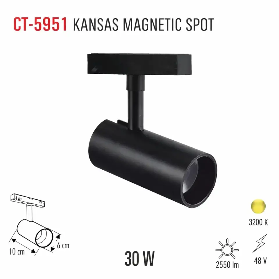 CATA CT-5951 30W Atlanta  Magnetic Spot Günisigi