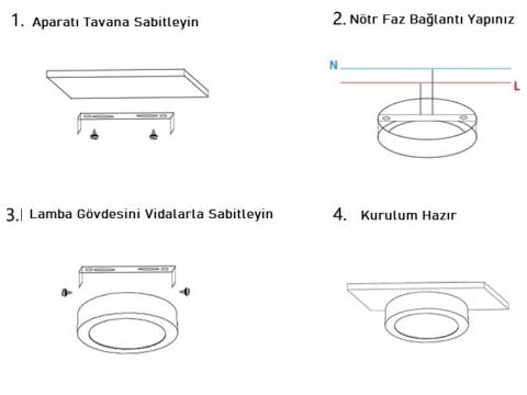 Cata 18w Sıva Üstü Yuvarlak Led Panel CT-5233 Günışığı