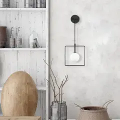 Aydinlatmadunyam Aplik BlackWhite Geometri-11115