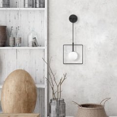 Aydinlatmadunyam Aplik BlackWhite Geometri-11115