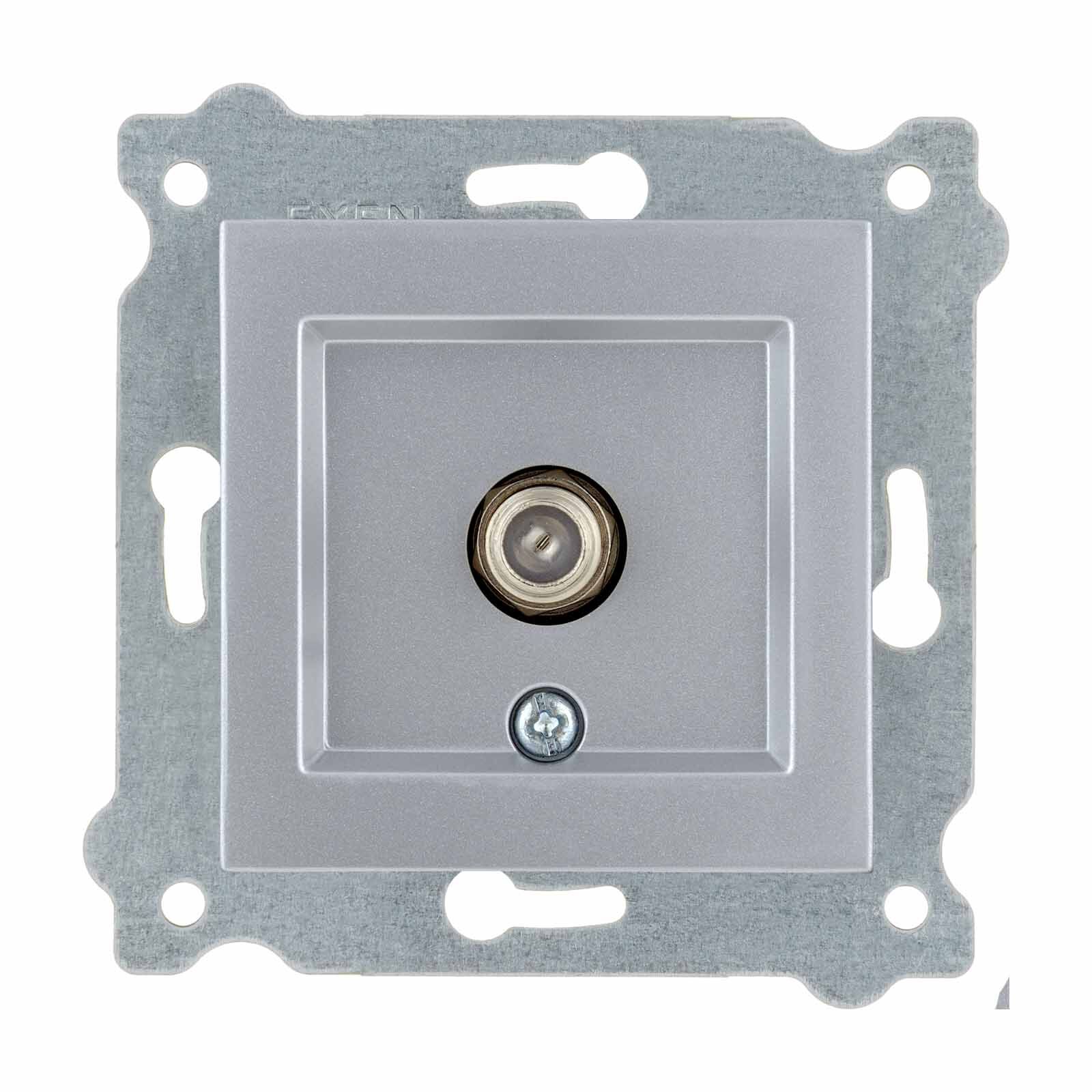 Exen Gümüs Modül+Kapak  Uydu Prizi (F Konnektör)