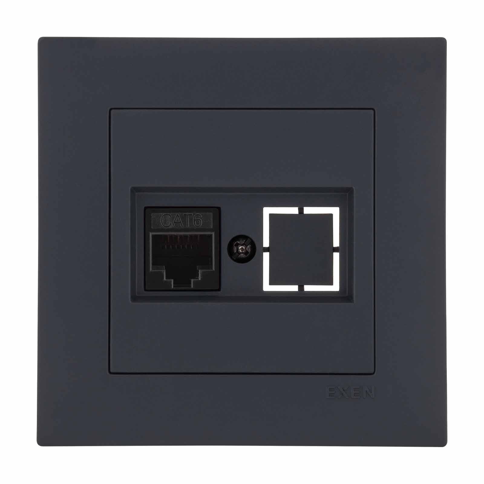 Exen Karell Füme Tekli Data Prizi Cat6 Komple Takim